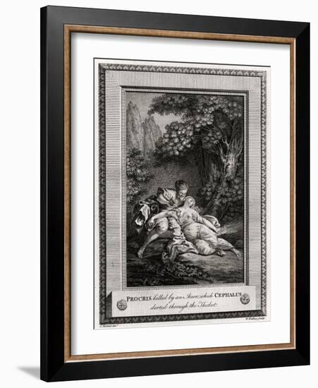 Procris Killed by an Arrow Which Cephalus Darted Through the Thicket, 1775-W Walker-Framed Giclee Print