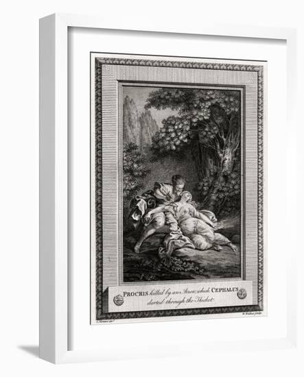 Procris Killed by an Arrow Which Cephalus Darted Through the Thicket, 1775-W Walker-Framed Giclee Print