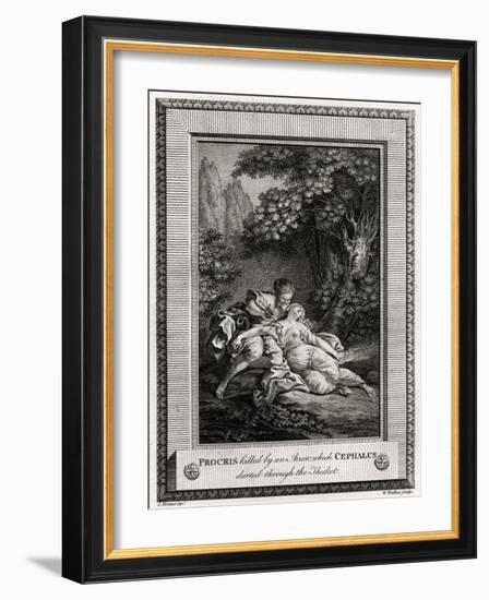 Procris Killed by an Arrow Which Cephalus Darted Through the Thicket, 1775-W Walker-Framed Giclee Print