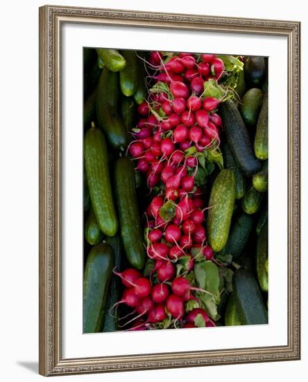 Produce at an Outdoor Market, Helsinki, Finland-Nancy & Steve Ross-Framed Photographic Print