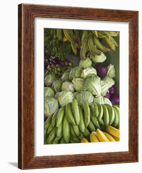 Produce Stall at the Saturday Market, San Ignacio, Belize-William Sutton-Framed Photographic Print
