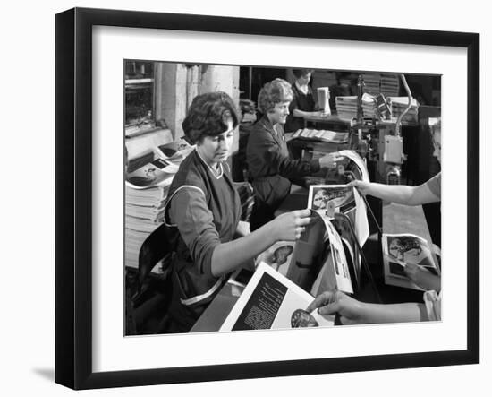 Producing Brochures at the White Rose Press Co, Mexborough, South Yorkshire, 1959-Michael Walters-Framed Photographic Print