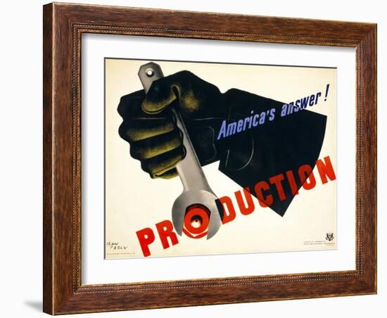 Production, America's Answer!-null-Framed Giclee Print