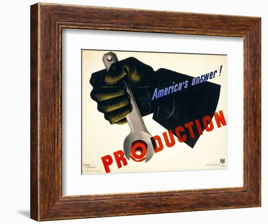 Production, America's Answer!-null-Framed Giclee Print