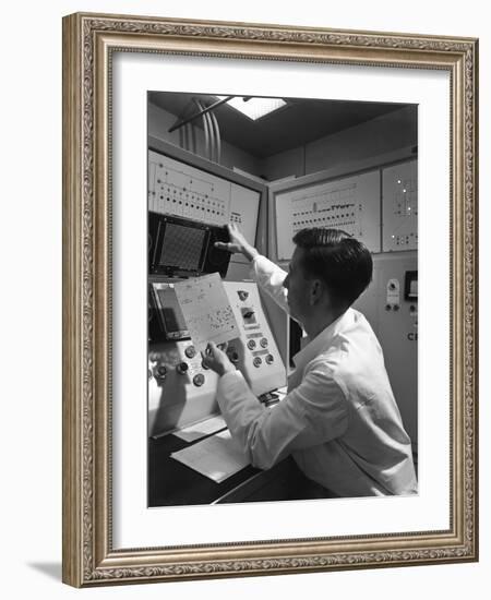 Production Line Control Room, Spillers Animal Foods, Gainsborough, Lincolnshire, 1962-Michael Walters-Framed Photographic Print