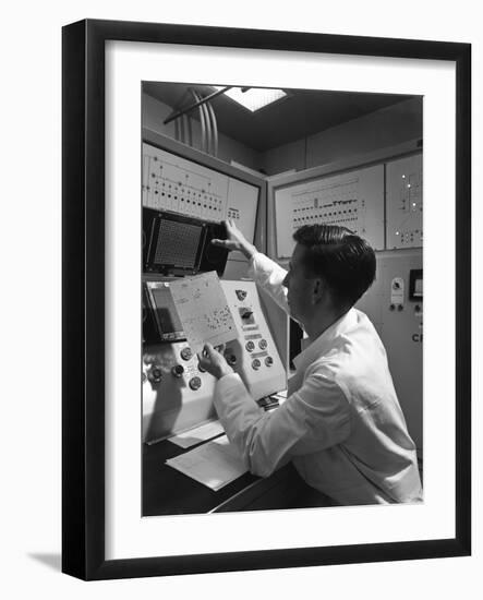 Production Line Control Room, Spillers Animal Foods, Gainsborough, Lincolnshire, 1962-Michael Walters-Framed Photographic Print