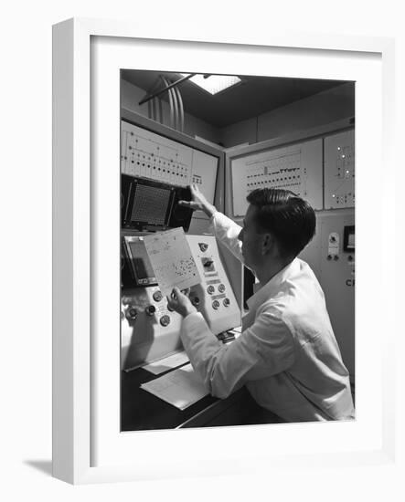 Production Line Control Room, Spillers Animal Foods, Gainsborough, Lincolnshire, 1962-Michael Walters-Framed Photographic Print