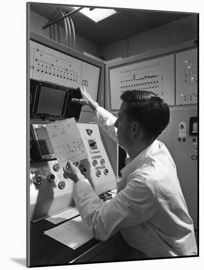 Production Line Control Room, Spillers Animal Foods, Gainsborough, Lincolnshire, 1962-Michael Walters-Mounted Photographic Print