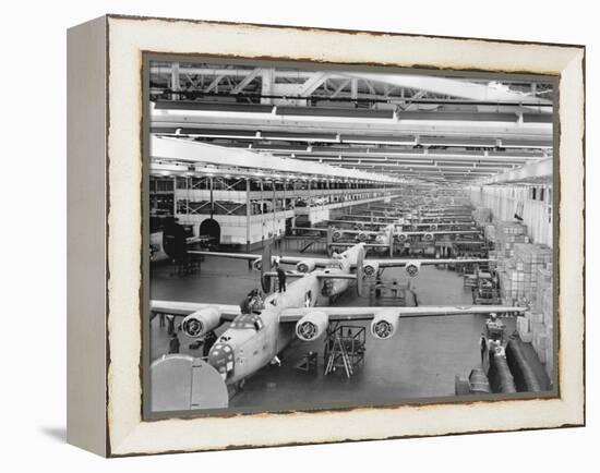 Production Line of B-24 Liberators-null-Framed Premier Image Canvas