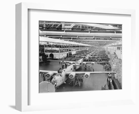 Production Line of B-24 Liberators-null-Framed Premium Photographic Print