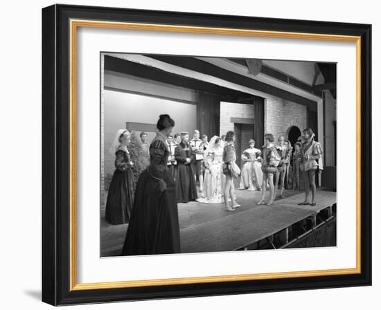 Production of Shakespeares Twelfth Night, Worksop College, Derbyshire, 1960-Michael Walters-Framed Photographic Print