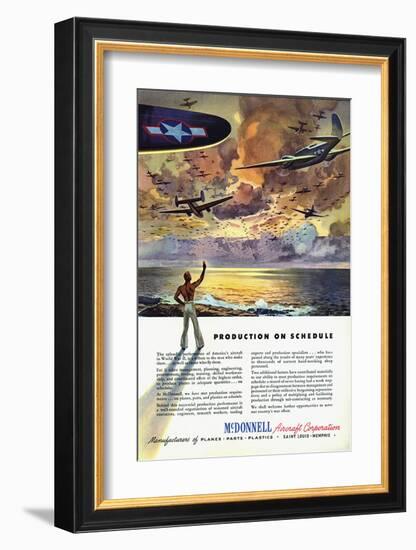 Production on Schedule McDonnell-null-Framed Art Print