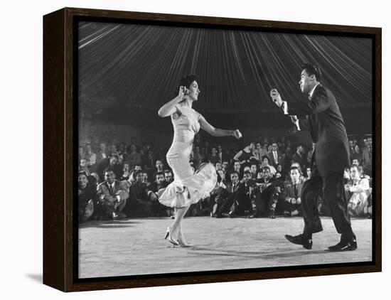 Professional Cuban Dance Team Known as Pete and Millie Showing Off the Mambo-Yale Joel-Framed Premier Image Canvas