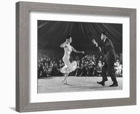 Professional Cuban Dance Team Known as Pete and Millie Showing Off the Mambo-Yale Joel-Framed Photographic Print