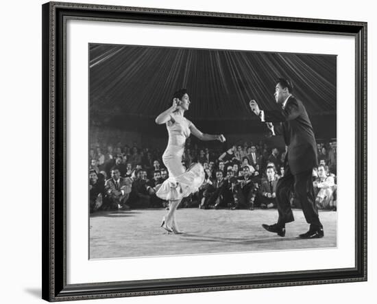 Professional Cuban Dance Team Known as Pete and Millie Showing Off the Mambo-Yale Joel-Framed Photographic Print