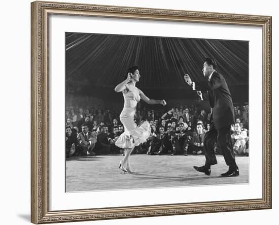 Professional Cuban Dance Team Known as Pete and Millie Showing Off the Mambo-Yale Joel-Framed Photographic Print