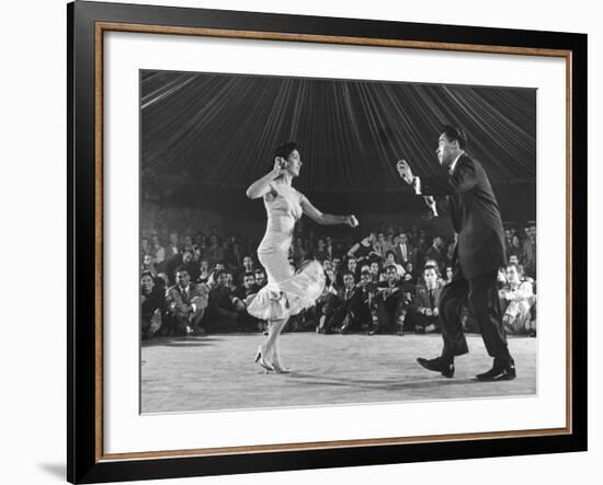 Professional Cuban Dance Team Known as Pete and Millie Showing Off the Mambo-Yale Joel-Framed Photographic Print