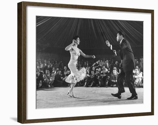 Professional Cuban Dance Team Known as Pete and Millie Showing Off the Mambo-Yale Joel-Framed Photographic Print