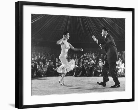 Professional Cuban Dance Team Known as Pete and Millie Showing Off the Mambo-Yale Joel-Framed Photographic Print