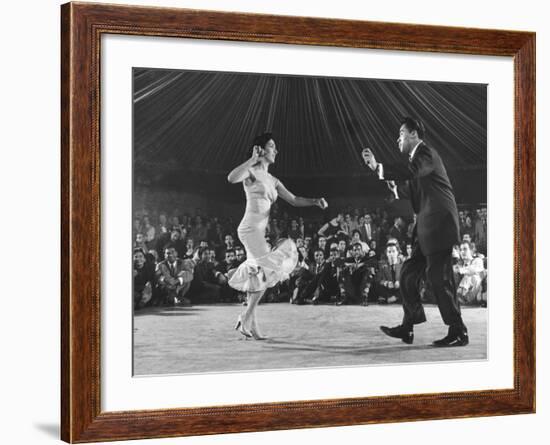 Professional Cuban Dance Team Known as Pete and Millie Showing Off the Mambo-Yale Joel-Framed Photographic Print