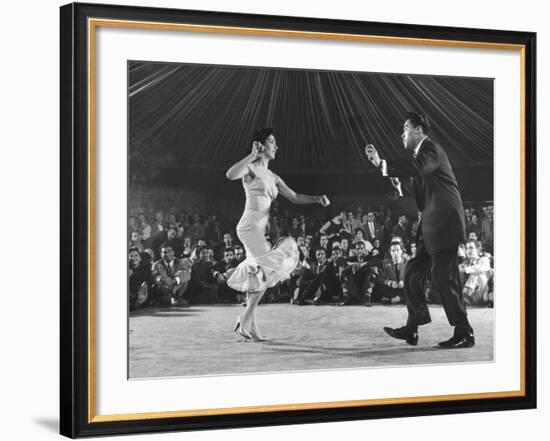 Professional Cuban Dance Team Known as Pete and Millie Showing Off the Mambo-Yale Joel-Framed Photographic Print