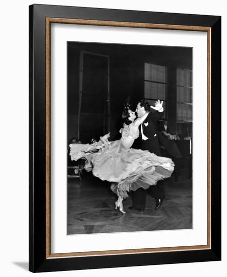 Professional Dancers Waltzing During a Show at the Rainbow Room Above Rockefeller Center-Peter Stackpole-Framed Photographic Print