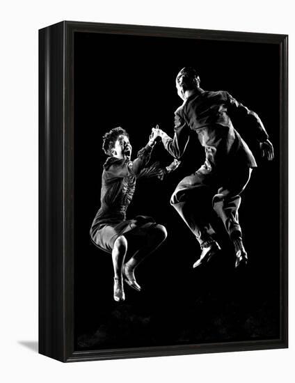Professional Dancers Willa Mae Ricker and Leon James Show Off the Lindy Hop-Gjon Mili-Framed Premier Image Canvas