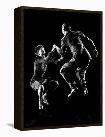 Professional Dancers Willa Mae Ricker and Leon James Show Off the Lindy Hop-Gjon Mili-Framed Premier Image Canvas