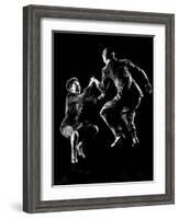 Professional Dancers Willa Mae Ricker and Leon James Show Off the Lindy Hop-Gjon Mili-Framed Photographic Print