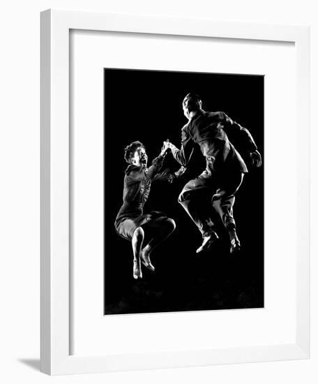 Professional Dancers Willa Mae Ricker and Leon James Show Off the Lindy Hop-Gjon Mili-Framed Photographic Print