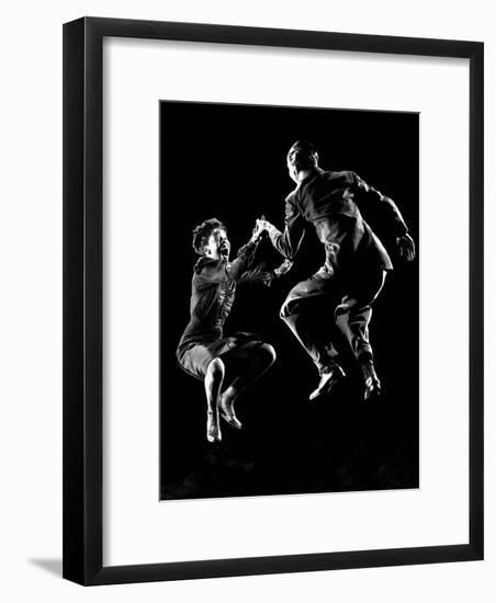 Professional Dancers Willa Mae Ricker and Leon James Show Off the Lindy Hop-Gjon Mili-Framed Photographic Print