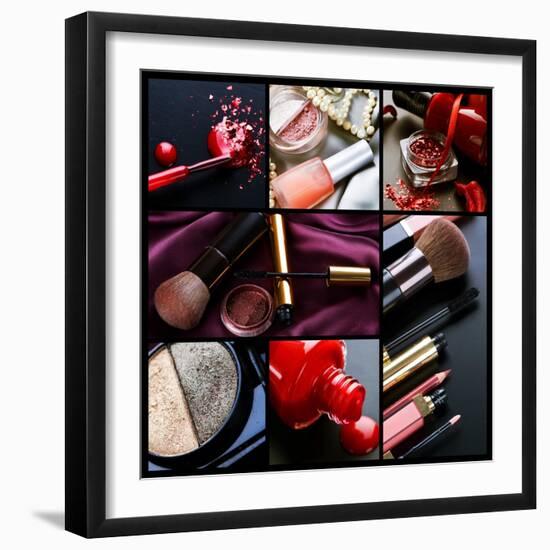 Professional Make-Up Collage-Subbotina Anna-Framed Art Print