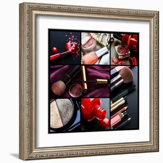 Professional Make-Up Collage-Subbotina Anna-Framed Art Print