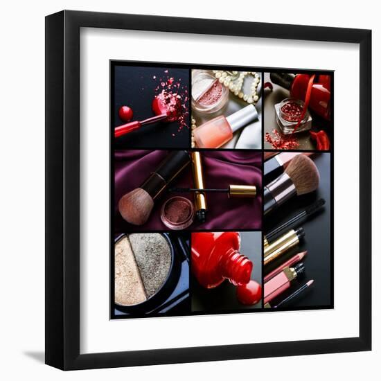 Professional Make-Up Collage-Subbotina Anna-Framed Art Print