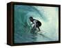 Professional Surfer Riding a Wave-Rick Doyle-Framed Premier Image Canvas