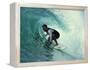 Professional Surfer Riding a Wave-Rick Doyle-Framed Premier Image Canvas
