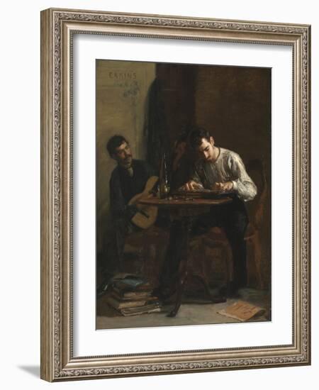 Professionals at Rehearsal, 1883 (Oil on Canvas)-Thomas Cowperthwait Eakins-Framed Giclee Print