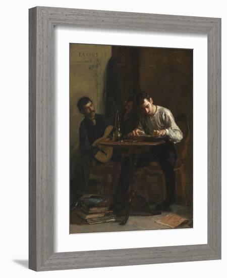 Professionals at Rehearsal, 1883 (Oil on Canvas)-Thomas Cowperthwait Eakins-Framed Giclee Print