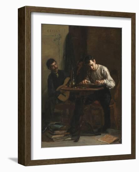 Professionals at Rehearsal, 1883 (Oil on Canvas)-Thomas Cowperthwait Eakins-Framed Giclee Print