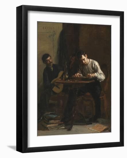 Professionals at Rehearsal, 1883 (Oil on Canvas)-Thomas Cowperthwait Eakins-Framed Giclee Print