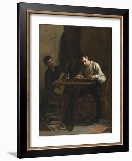 Professionals at Rehearsal, 1883 (Oil on Canvas)-Thomas Cowperthwait Eakins-Framed Giclee Print