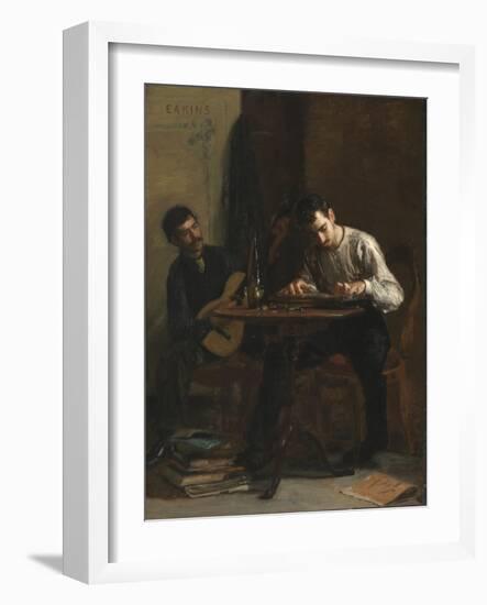 Professionals at Rehearsal, 1883 (Oil on Canvas)-Thomas Cowperthwait Eakins-Framed Giclee Print