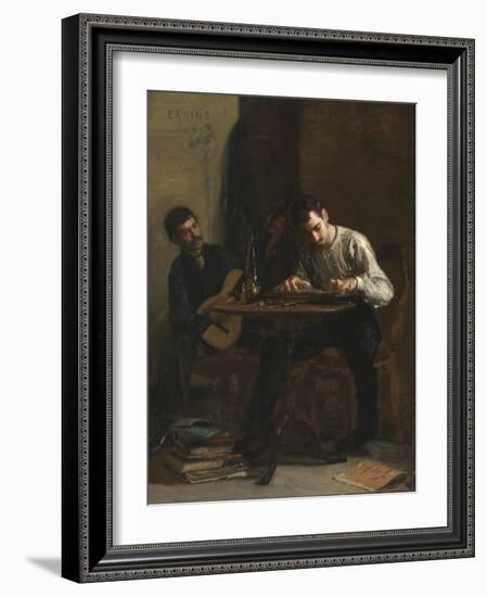 Professionals at Rehearsal, 1883 (Oil on Canvas)-Thomas Cowperthwait Eakins-Framed Giclee Print