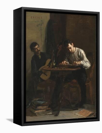 Professionals at Rehearsal, 1883 (Oil on Canvas)-Thomas Cowperthwait Eakins-Framed Premier Image Canvas