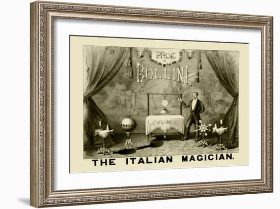 Professor Bollini, The Italian Magician-null-Framed Art Print