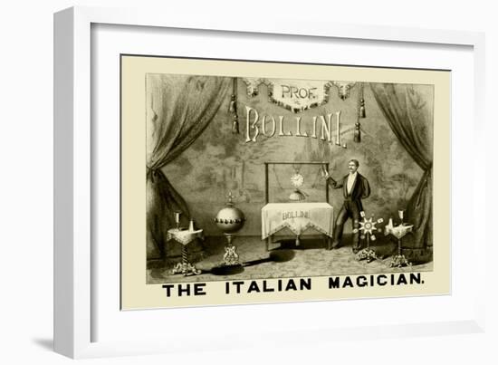 Professor Bollini, The Italian Magician-null-Framed Art Print