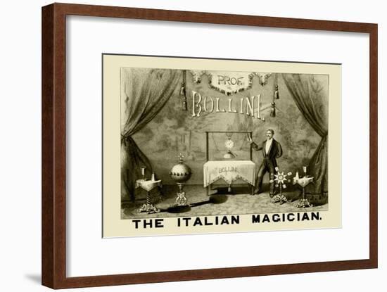 Professor Bollini, The Italian Magician-null-Framed Art Print