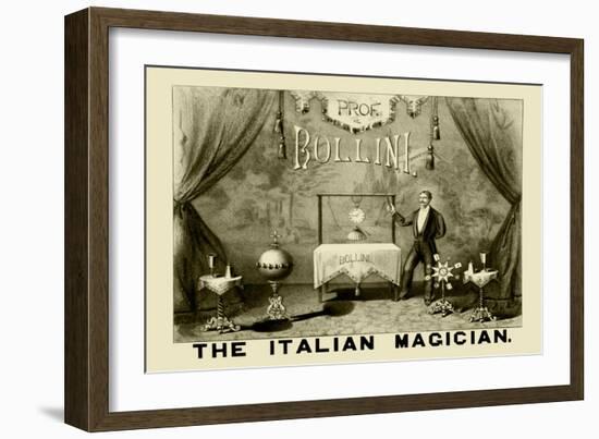 Professor Bollini, The Italian Magician-null-Framed Art Print