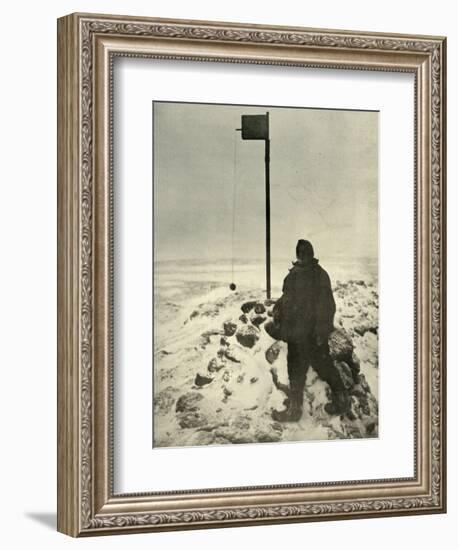 'Professor David Standing By Mawson's Anemometer', c1908, (1909)-Unknown-Framed Photographic Print