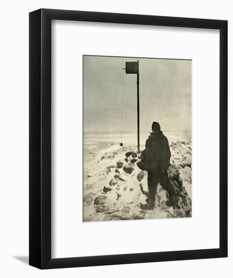 'Professor David Standing By Mawson's Anemometer', c1908, (1909)-Unknown-Framed Photographic Print
